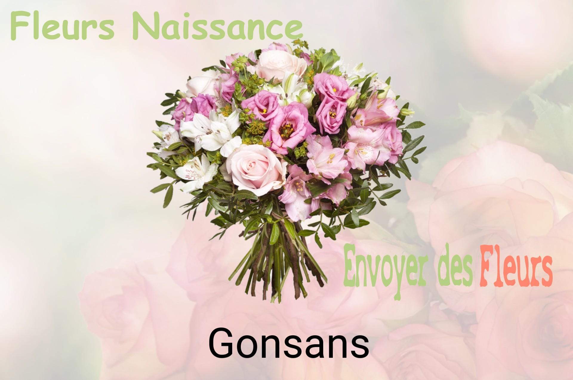Bouquet de fleurs de naissance livré à Gonsans